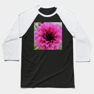 Bright Pink Dahlia Baseball T-Shirt